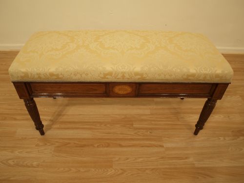 A Rosewood Late Victorian Antique Duet Stool