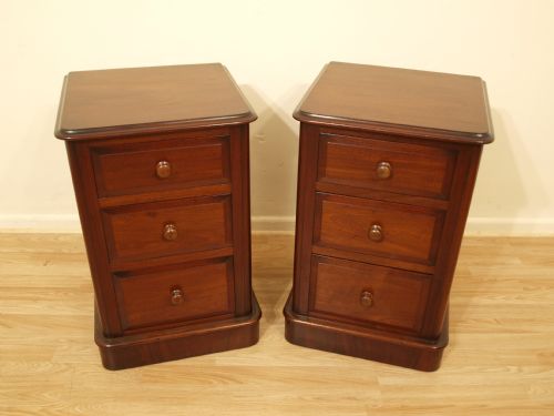 A Pair of Mahogany Victorian Period Bedside Chests (Adapted)