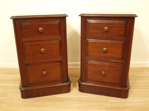 fig 1. A Pair Of Mahogany Victorian Period Bedside Chests (Adapted)