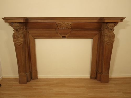 A Large Oak Country House Scottish Fireplace