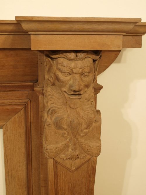 fig 1. A Large Oak Country House Scottish Fireplace