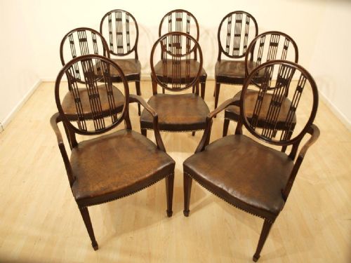 A Set of 8 Edwardian Period Mahogany Dining Chairs