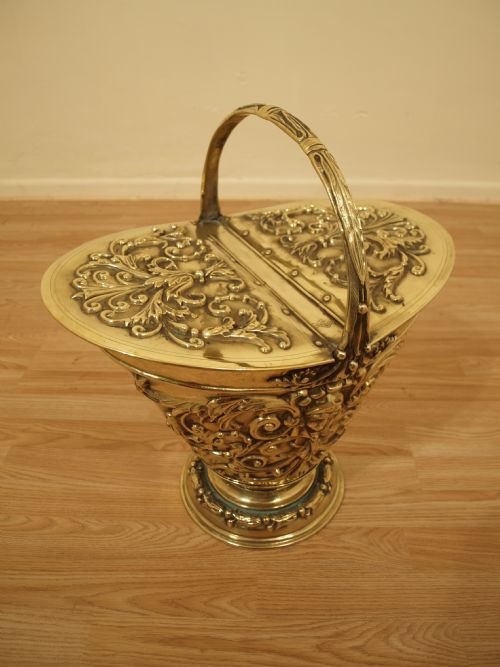 A Brass Victorian Period Coal Bucket