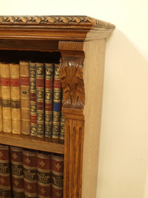 fig 1. An Oak Late Victorian Open Bookcase