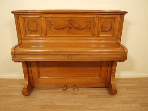 fig 1. A Superb Quality Satinwood Piano By Collard & Collard