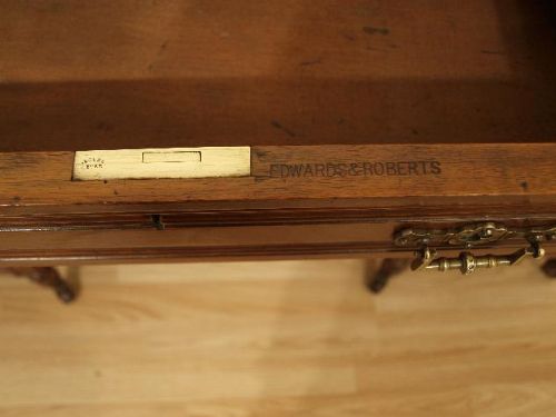 fig 3. A Walnut Late Victorian Pedestal Desk By Edwards & Roberts