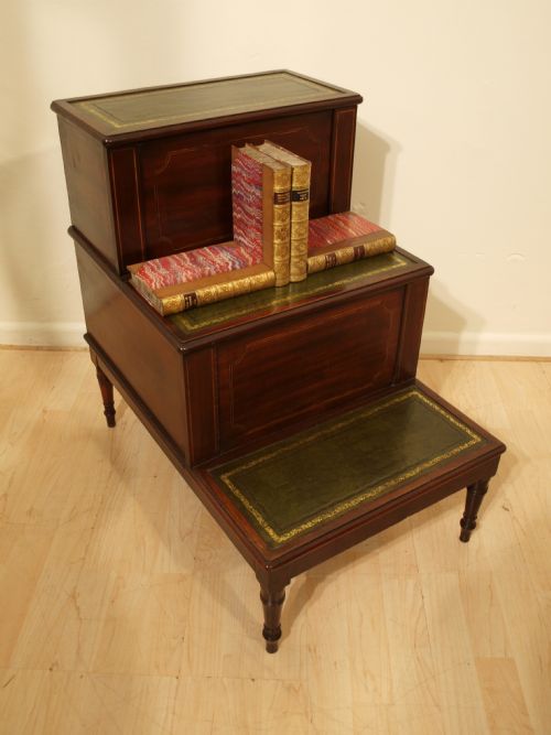 A Mahogany Regency Period Step Commode