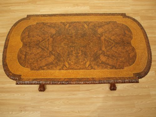 fig 1. A Stunning Burr Walnut Victorian Period Coffee Table (Adapted)