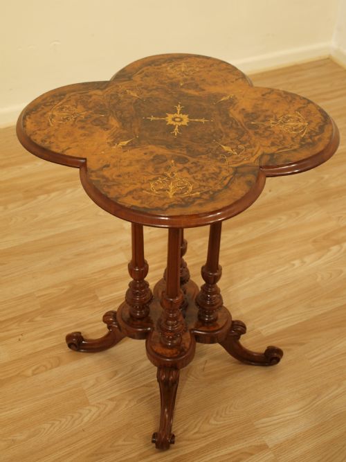 A Beautiful Burr Walnut Victorian Period Occasional Table