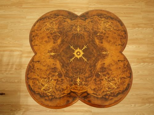 fig 1. A Beautiful Burr Walnut Victorian Period Occasional Table