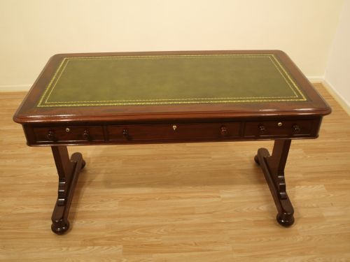 A Mahogany Early Victorian Antique Library Table