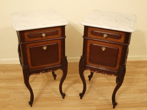A Beautiful Pair of Mahogany Victorian Period Bedside Cabinets