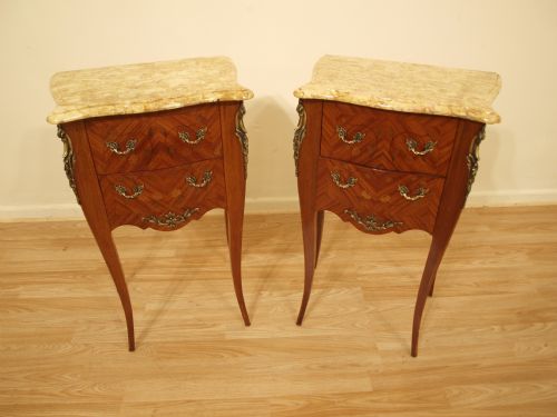 A Good Pair of Louis Xvi Style Kingwood Bedside Cabinets