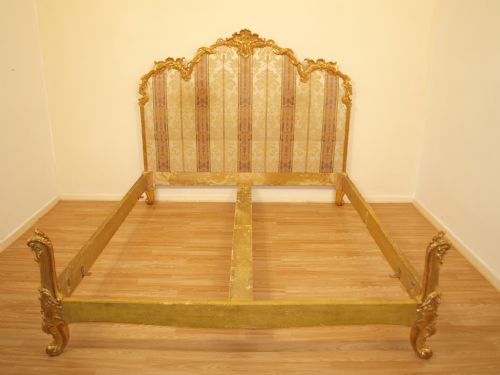 A Fine 19th Century French Carved Gilt Wood Bed