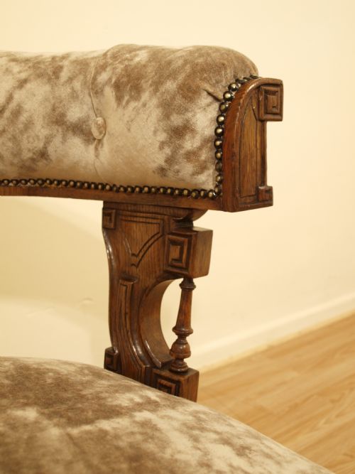 fig 1. A Beautiful Oak Victorian Period Desk Chair