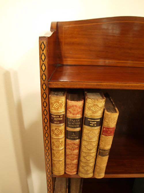 fig 1. A Pair Of Mahogany Inlaid Edwardian Bookcases