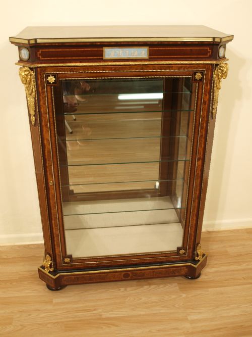 A Burr Walnut Victorian Period Ormolu Mounted Pier Cabinet