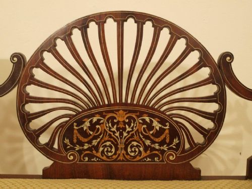 fig 1. A Stunning Mahogany Inlaid Late Victorian Ladies Settee