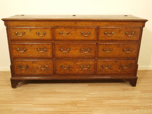 fig 1. An Oak George III Period Lancashire Mule Chest