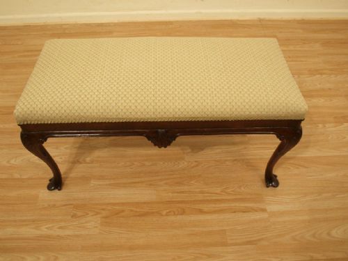 fig 1. A Walnut George I Style Duet Stool