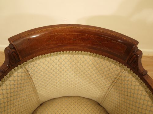 fig 1. A Mahogany Inlaid Edwardian Period Desk Chair