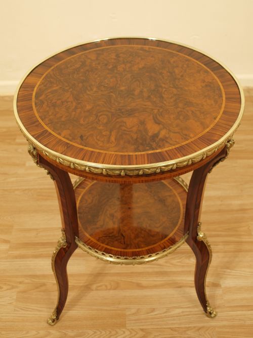 A Stunning Quality Burr Walnut & Ormolu Mounted Occasional Table