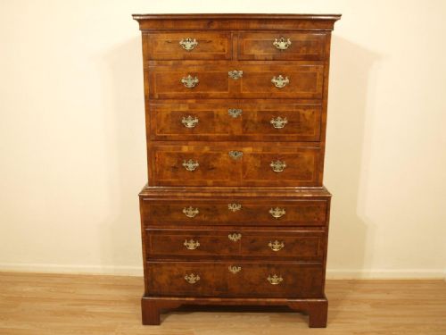 A Beautiful Walnut George II Period Chest on Chest