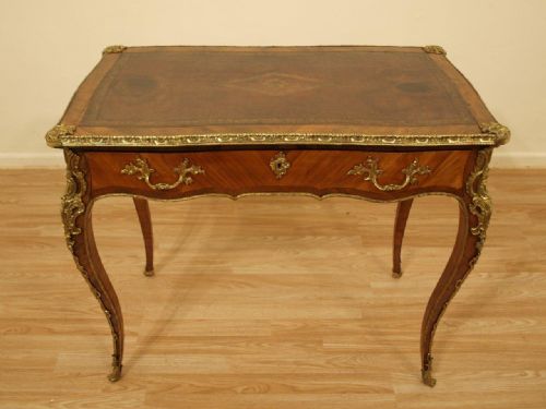 A Late 19th Century French Rosewood & Kingwood Bureau Plat