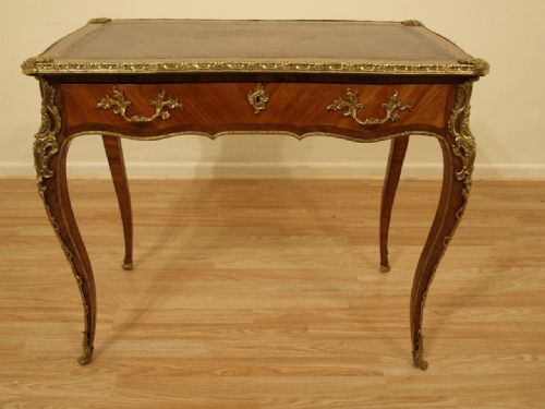 fig 1. A Late 19th Century French Rosewood & Kingwood Bureau Plat