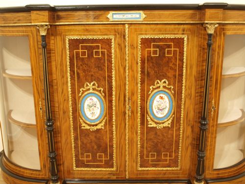 fig 1. A Beautiful Burr Walnut Victorian Period Credenza