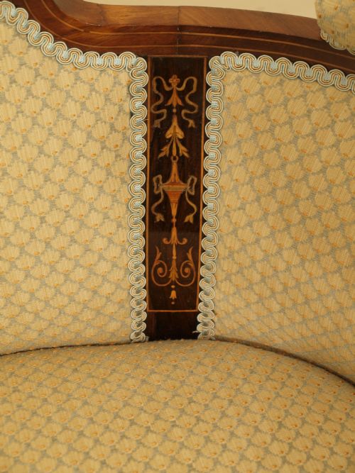 fig 1. A Beautiful Inlaid Edwardian Period Settee
