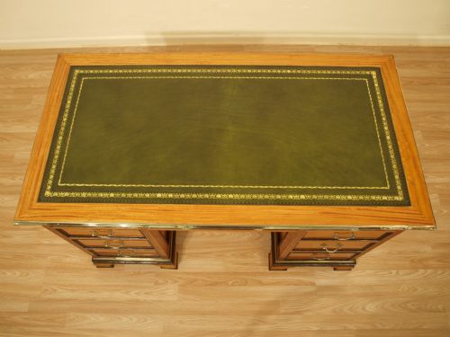fig 1. A Satinwood & Brass Mounted Late Victorian Desk
