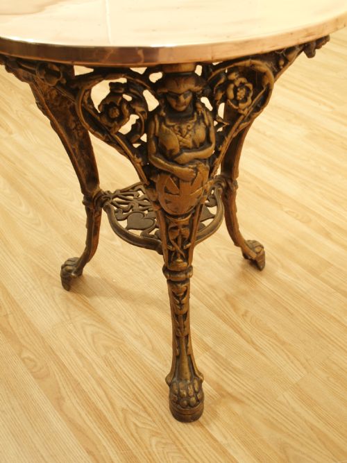 fig 1. A Cast Iron Victorian Period Pub Table