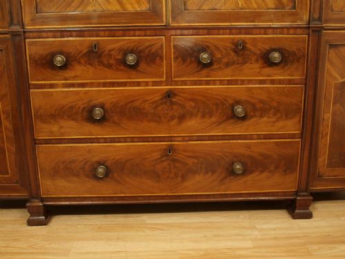 fig 1. A Stunning Mahogany Regency Period Gentleman's Wardrobe