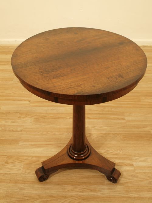 An Early Victorian Period Rosewood Lamp/side Table