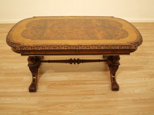 A Stunning Burr Walnut Victorian Period Coffee Table (Adapted)