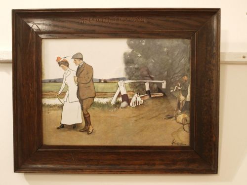 fig 1. A Set Of 4 Oak Framed Edwardian Period Fishing Prints