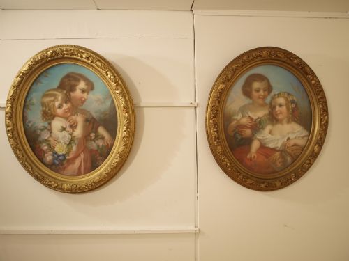 A Beautiful Pair of 19th Century Pastel Portraits