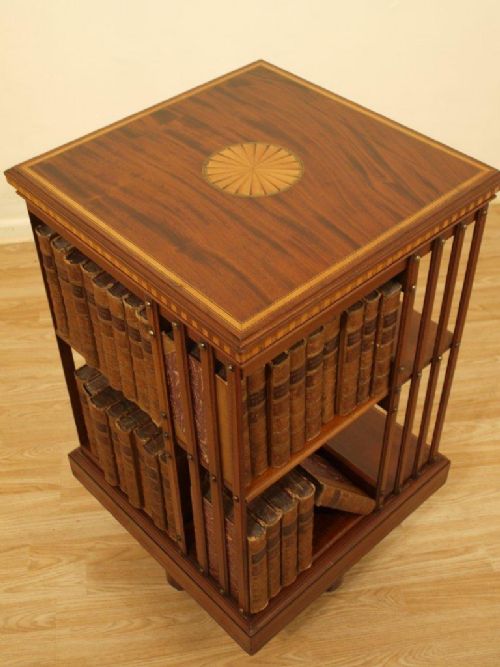 A Beautiful Mahogany Edwardian Period Revolving Bookcase