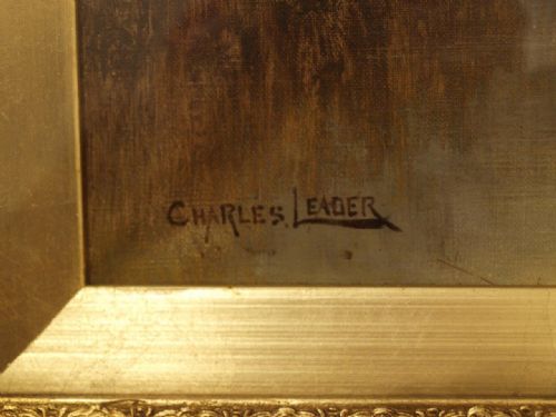 fig 1. A Beautiful Victorian Oil Painting By Charles Leader