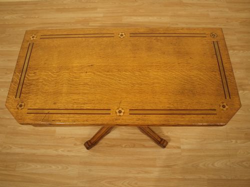 fig 2. An Oak Aesthetic Period Antique Fold Over Card Table