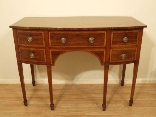 A Mahogany George III Period Bow Front Sideboard