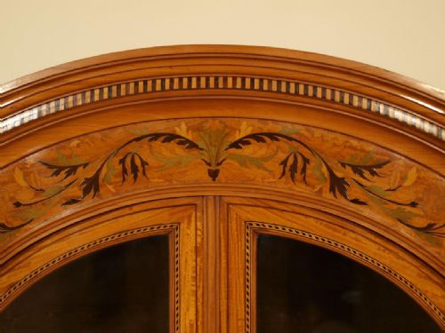 fig 1. Beautiful Satinwood & Marquetry Victorian Cabinet