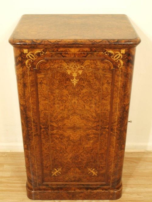 fig 1. A Superb Quality Burr Walnut Victorian Period Side Cabinet