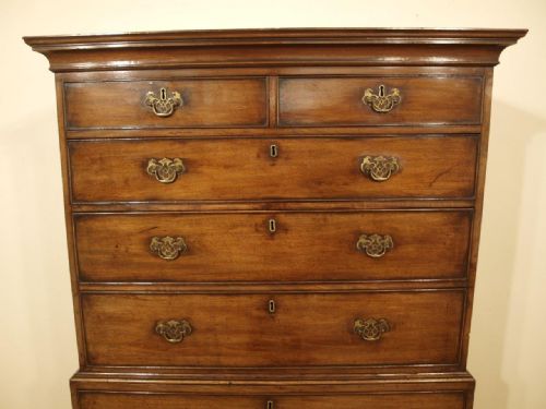 fig 1. A Mahogany George III Period Antique Chest On Chest
