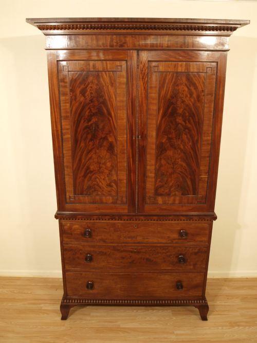 A Mahogany Regency/william IV Period Linen Press