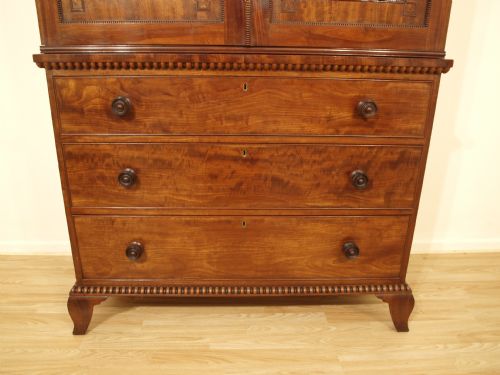 fig 1. A Mahogany Regency/William IV Period Linen Press