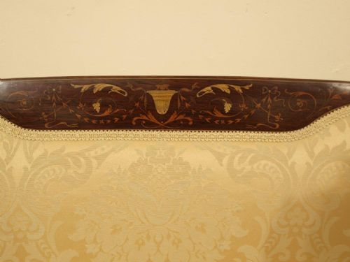 fig 1. A Mahogany Inlaid Edwardian Period Ladies Settee