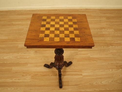A Mahogany William IV Period Occasional/chess Table