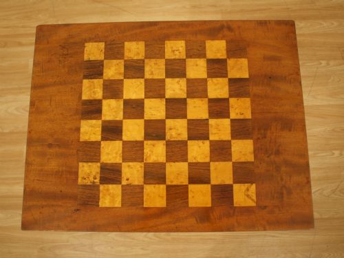 fig 1. A Mahogany William IV Period Occasional/Chess Table